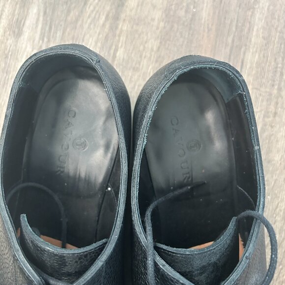 Cavour Black Split Toe Derby